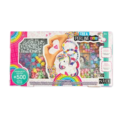 Kit creativ DIY - coliere si bratari cu margele, 500 piese, Perline ABC