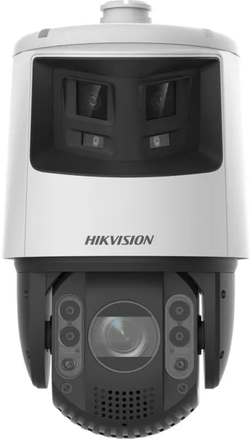 Camera de supraveghere IP TandemVu 6+4MP 32X ColorVu & IR Acusense & PTZ Hikvision DS-2SE7C432MWG-EB/26(F0), lentila camera Pano