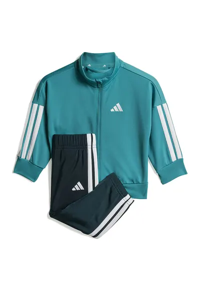 Trening cu fermoar Essentials Climacool - Alb/Verde inchis/Verde persan
