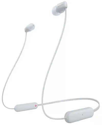Căști wireless cu microfon Sony - WI-C100, albe