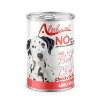 Hrană umedă Premium pentru câine Alphapet, cu carne vită , 400 g