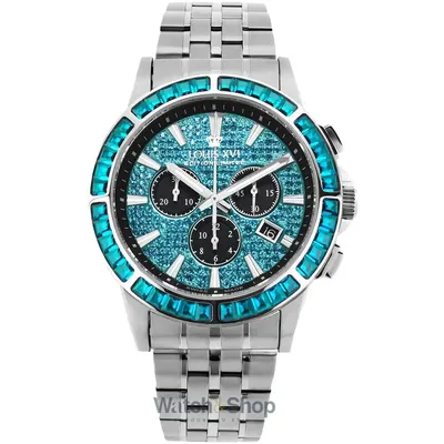 Ceas Louis&nbsp;XVI Louis XVI XLXVI1135 Mens Watch Majesté Iced Out Baguette Chronograph 43mm 5ATM