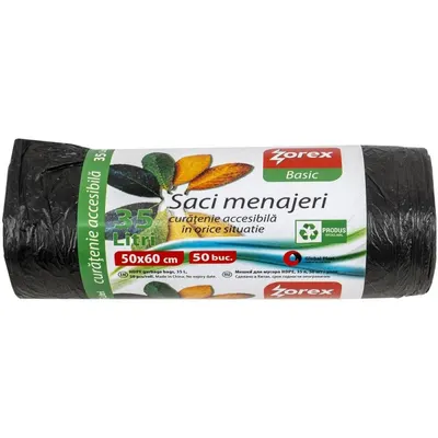 Saci Menajeri, 50 x 60 cm, 35 l, Negri, 50 Bucati