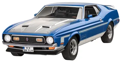 Model de asamblat Revell Modern: Mașini - 71 Ford Mustang Boss 351 (cu accesorii incluse)