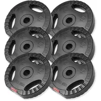 Set discuri din plastic umplute cu ciment cu prinderi 30 kg, 6 x 5 kg 30/31mm