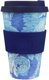 Cană de voiaj - William Morris Acanthus with Deep Blue Silicone