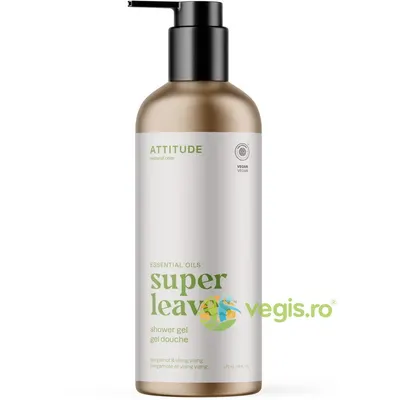 Gel de Dus cu Bergamota si Ylang Ylang Super Leaves 473ml