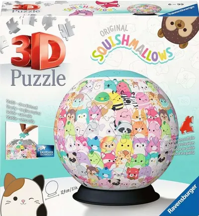3D Puzzle Ravensburger din 72 de piese - Ball Squishmallows