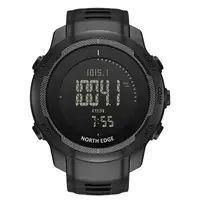 Ceas sport NORTH EDGE Vertico, bărbați, digital, carcasă carbon, altimetru, barometru, busolă, pedometru, rezistent la apă 50M
