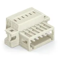 1-conductor male connector; 100% protected against mismating; clamping collar; 1.5 mm²; Pin spacing 3.5 mm; 7-pole; 1,50 mm²; light gray