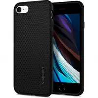 Husa pentru Apple iPhone SE (2022) / SE (2020) / 8 / 7, Spigen, Liquid Air, Neagra 042CS20511