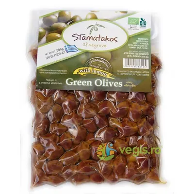 Masline Verzi Vidate Ecologice/Bio 500g