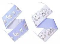 Set aparatori laterale pentru patut 120 x 60 cm Teddy on the Moon Blue