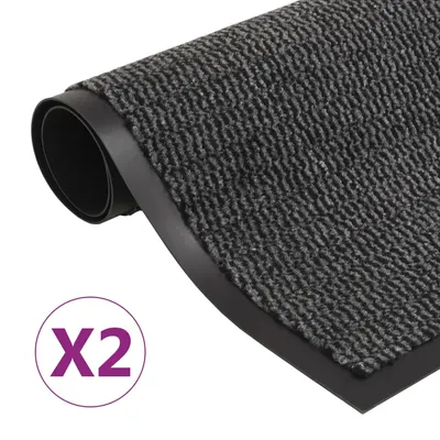 vidaXL Covoare ușă anti-praf, 2 buc. antracit, 60x90 cm dreptunghiular