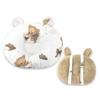 Perna bebelusi, MimiNu, Ursulet, Multifunctionala, Cu doua fete, Tesatura pufoasa minky si bumbac, Materiale certificate Oeko Tex Standard 100, 30x23 cm, Tedy bear dreams beige