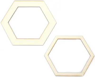 Decor de carton pentru un album Em Art - Hexagon, 17 x 14 cm