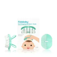 Set de igiena, Fridababy, Include perie si piaptan, Design flexibil, Include husa depozitare, 0 luni+, Green