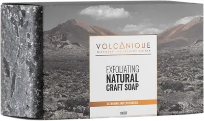 Volcanique Săpun exfoliant natural, cu cenușă vulcanică din insula La Palma, 100 g