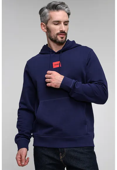 Hanorac cu buzunar kangaroo Daratschi - Albastru indigo