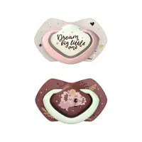 Suzeta simetrica fosforescenta din silicon 22/658 Pin Sleepy Koala 0-6 luni, 2 bucati, Canpol babies
