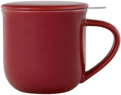 Ceașcă de ceai cu strecurătoare Viva Scandinavia - Minima Cranberry, 350 ml