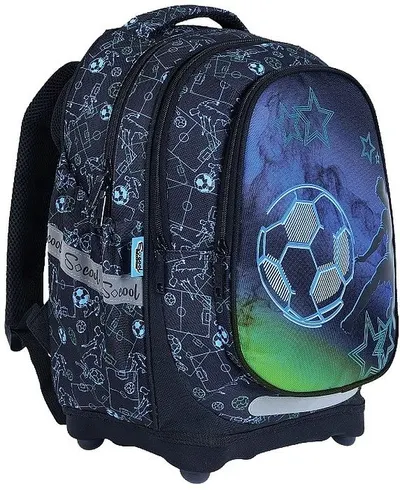Ghiozdan școlar anatomic S. Cool Football - Cu bază tare