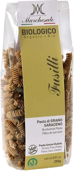 Fusilli din hrisca fara gluten Bio, 250g, Marchesato