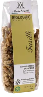 Fusilli din hrisca fara gluten Bio, 250g, Marchesato