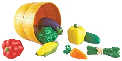 Set de joacă Learning Resources - Legume într-un coș, 10 piese