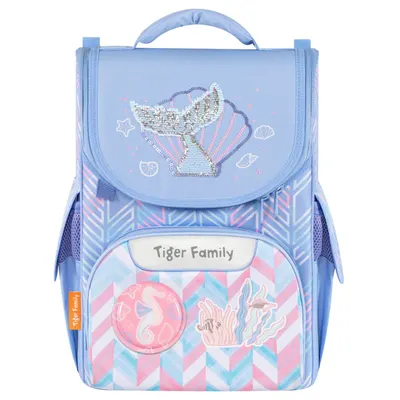 Ghiozdan Nature Quest Pro, 35x31x19cm, Splash of Ocean, Tiger Family