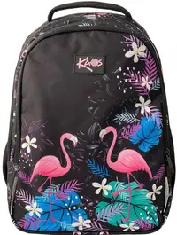 Ghiozdan școlar Kaos 2 în 1 - Tropic, cu 4 compartimente