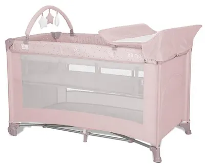 Pătuț pentru bebeluși cu 2 niveluri Lorelli - Torino Plus, Pink