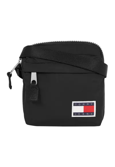Geanta crossbody cu aplicatie logo - Negru