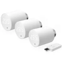 Pachet de 3 valve termostatice pentru calorifer Shelly BLU TRV, cu hub Bluetooth inclus in pachet 3800235268339