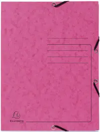Mapa din carton Exacompta - cu elastic, roz