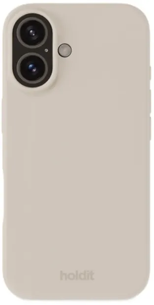 Husă Holdit - Silicone, iPhone 16, Light Beige