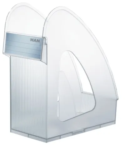 Suport vertical dublu pentru birou Han - Galaxy, transparent