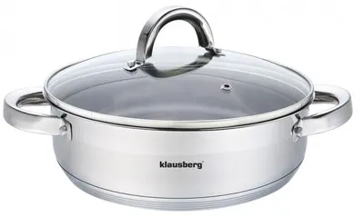 Tigaie cu mânere și capac Klausberg - KB 7173, 26 cm, 4,6 l