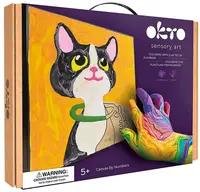 Set creativ cu plastilină Okto - Pictură după numere, Pisică