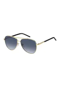 Ochelari de soare aviator cu rama metalica - Negru/Auriu deschis