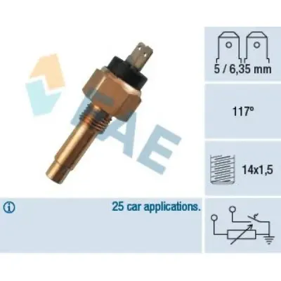 Senzor, temperatura chiulasa FAE 34160