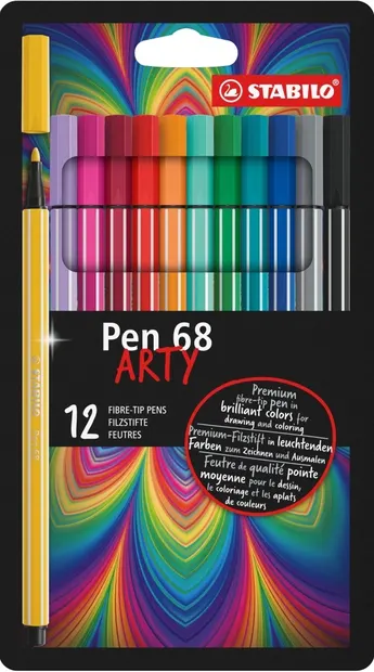 Carioci Stabilo Arty - Pen 68, 12 culori