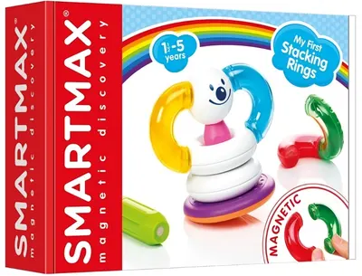 Constructor magnetic Smart Games Smartmax - Aranjează inelele, 12 piese