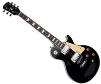 Chitară electrică Arrow - LP 22 Night Black, Rosewood/White