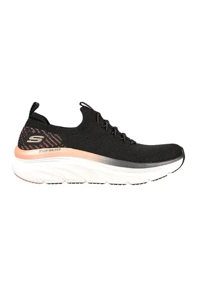 Pantofi sport slip-on relaxed fit din de plasa D'Lux Walker- Let it Flow - Negru/Roz somon