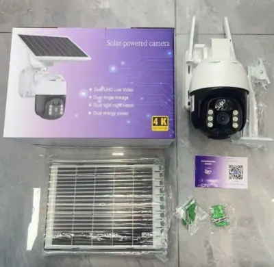 Camera de Supraveghere engross, 4G Audio-Video cu Panou Solar, 4MP, FullHD, Night Vision IR 25m, Slot SD Card, cu Acumulatori Inclusi si Aplicatie mobila
