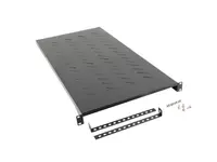 Poliță fixă 19" 1200 mm negru (1U / 483x910 mm, max. 25 kg, prindere în 4 puncte)