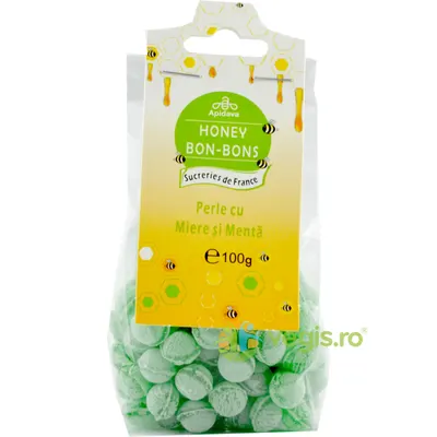 Bomboane (Perle) cu Miere si Menta 100gr
