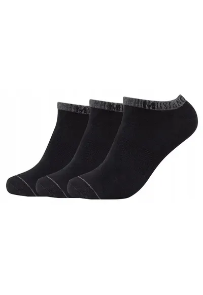 Sosete Barbati - MU33031 – 9999 - 3 Perechi - Scurti - Design Simplu Cu Logo - Confortabile Si Respirabile - Calitate Superioara - Bumbac - 39-42 UE - Negru