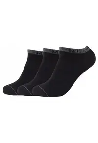 Sosete Barbati - MU33031 – 9999 - 3 Perechi - Scurti - Design Simplu Cu Logo - Confortabile Si Respirabile - Calitate Superioara - Bumbac - 39-42 UE - Negru